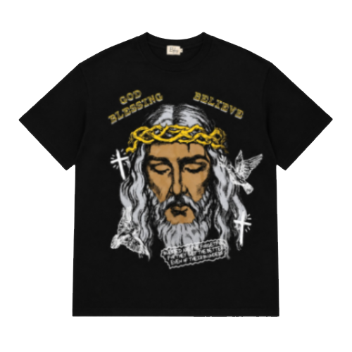 Kool Kiy God Blessing Crown of Thorns Jesus T-Shirt Kool Kiy God Blessing Crown of Thorns Jesus T-Shirt