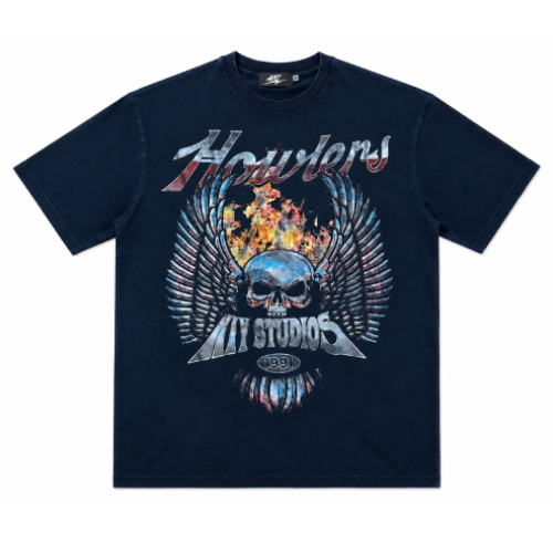 Kool Kiy Studios Howlers Flame Skull Graphic T-Shirt Kool Kiy Studios Howlers Flame Skull Graphic T-Shirt
